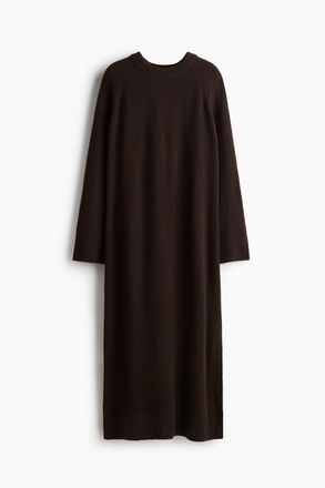 H&M Maxikleid aus Strick - Brown