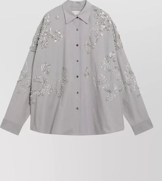 Dries Van Noten sequin embellished long sleeve jacket