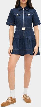 Aligne Amanda Belted Denim Dress in Indigo at Nordstrom, Size 14