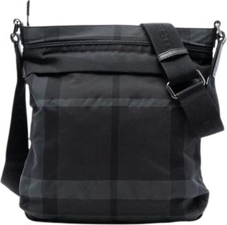 Burberry Pre-owned Cross Body Bags, female, Gray, Size: ONE SIZE Pre-owned Crossbody Bag