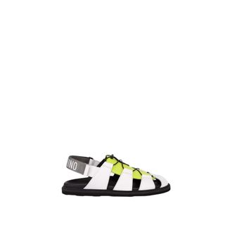 Moschino Calfskin and nylon sandals - male - Moschino - Flat Sandals - Multicolor - 12 UK - Shoes