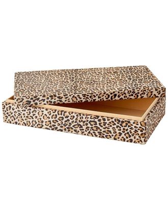 Global Views Large Cheetah Hair-On-Hide Box