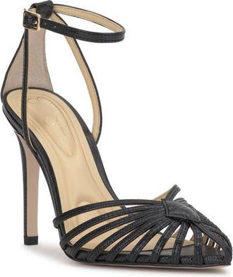 Jessica Simpson Paveri Ankle Strap Pointed Toe Pump in Black at Nordstrom, Size 9.5