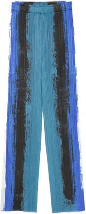 Pleats Please Issey Miyake Pantaloni con pieghe - Blu