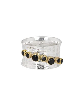 Tiramisu Silver 0.40 Ct. Tw. Black Spinel Ring