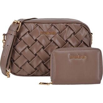 Bebe Luca Camera Crossbody Bag with Wallet in Taupe at Nordstrom Rack