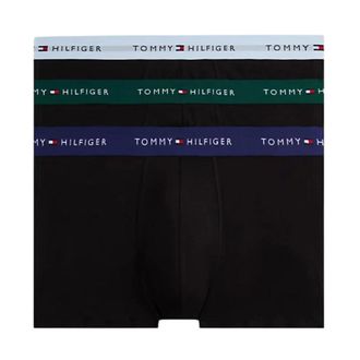 Tommy Hilfiger Bottoms, male, Multicolor, Size: XL 3-Pack Trunk Boxers Black Elastic Waistband