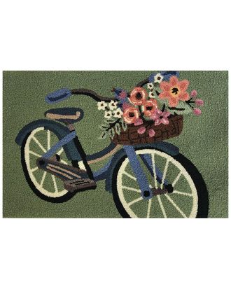 The Rug Market Blossom Bike 30X48in Doormat