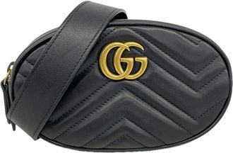 Gucci Black Leather Fanny Pack (Pre-Owned)