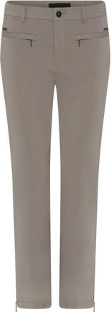 C.Ro Slim-fit Broek - Dames - Slim Fit Broeken - Beige - 3XL - Leer - Broeken