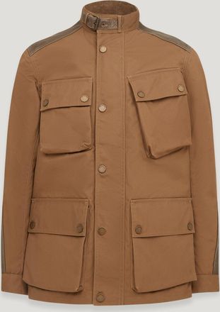 Belstaff Trackmaster Motorcycle Jacket Mens Waxed Cotton Sand Size 2XL