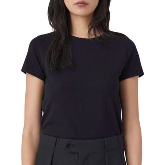 Closed Womens Basic Cotton T Shirt In Black