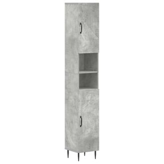 vidaXL Armario De Ba&ntilde;o Con Estante Abierto Haarlem Gris Hormig&oacute;n Vidaxl