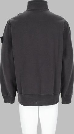 Stone Island Logo-Patch Half-Zip Sweatshirt - Gray