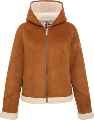 Colmar Imitatie schapenvacht jas - Dames - Fleece jassen - Bruin - XS - Leer - Fitness