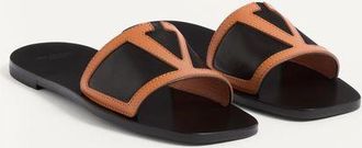 Valentino Garavani Sandalo Slide Viva Superstar In Nappa Donna NERO/ROASTED PECAN 35.5