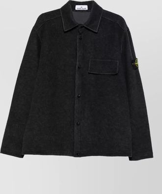 Stone Island wool-blend long-sleeve shirt jacket