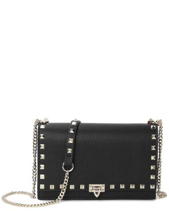 Tiffany & Fred Studded Fold-Over Leather Clutch