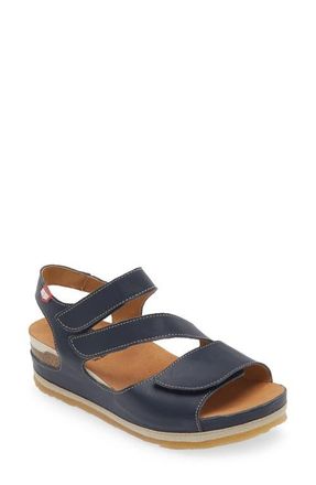 On Foot 206 Austin Platform Sandal in Navy at Nordstrom, Size 8.5 Us