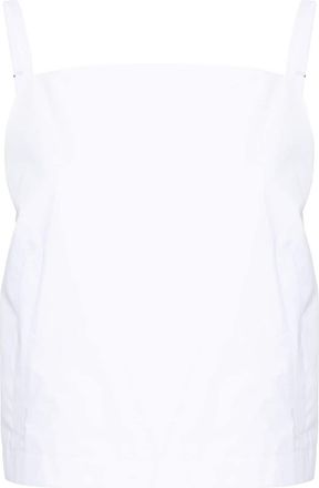 Sportmax sleeveless cotton top - women - Cotton - 38 - White