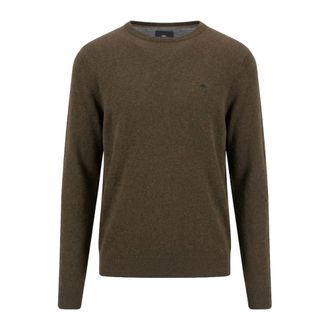 Fynch-Hatton Truien & Vesten, Heren, Bruin, 2Xl, Ronde hals gebreid