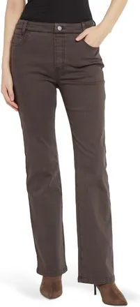 Lyss&eacute; Lena Baby Bootcut Jeans in Asutex Double Espresso at Nordstrom, Size X-Small