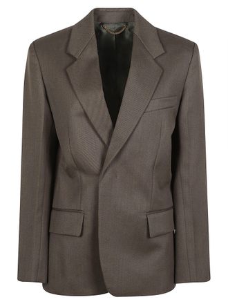 Victoria Beckham Single-Breasted Virgin Wool Tailored Blazer
