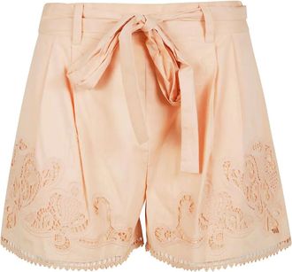 Twin-Set Shorts con ricamo - Rosa