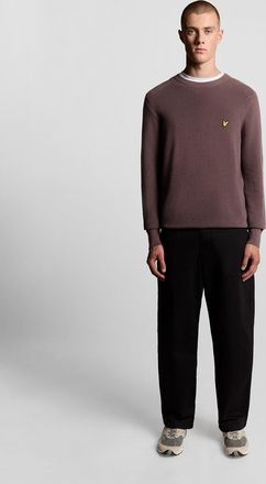 Lyle & Scott Mens X863 Crew Neck in Rose Gold Cotton - Size X-Large