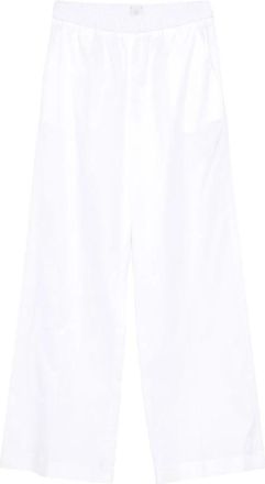 Eleventy Pantalone bianco - Dames - Wijde Broeken - Wit - XL - Katoen - Broeken