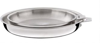 Cuisinox Serie de 2 sartenes de acero inoxidable de 20/24 cm
