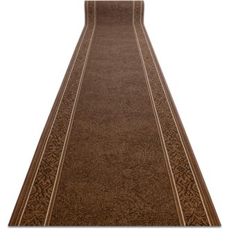 RugsX Alfombra De Pasillo Con Refuerzo De Goma St.tropez Marco Antideslizante Marr&oacute;n 100cm Brown 100x560 Cm
