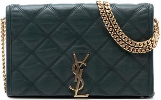 Saint Laurent Pre-owned Saint Laurent Quilted Lambskin Diamond Becky Chain Wallet Ladies CCLVFUEUJ7YYUVP2