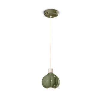 Ferroluce Afoxe Sage Green Small Pendant Lamp