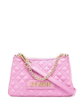 Love Moschino logo-plaque quilted tote bag - women - Polyurethane - OS - Pink