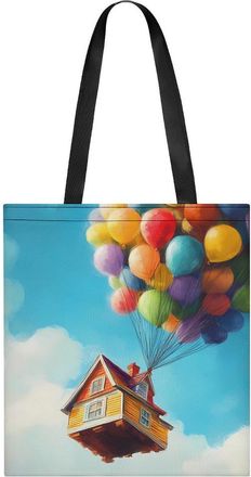 Generic Ballones House Tote Bag for Women Men Shoulder Bags Purses Pouch Handbags