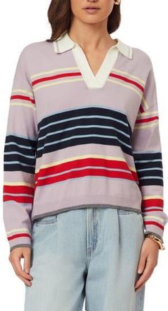 Scotch & Soda Rugby Sweater in Iris Engineered Stripe at Nordstrom Rack, Size X-Small