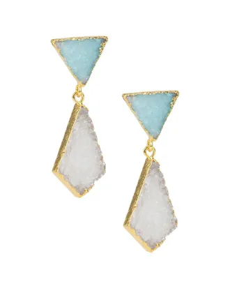 Saachi Saachi 14K Druzy Neck-Tie Dangle Earrings