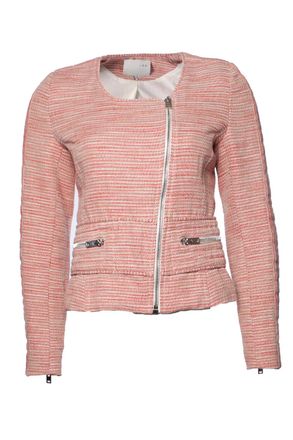 Iro rode boucl&eacute; jas met rits
