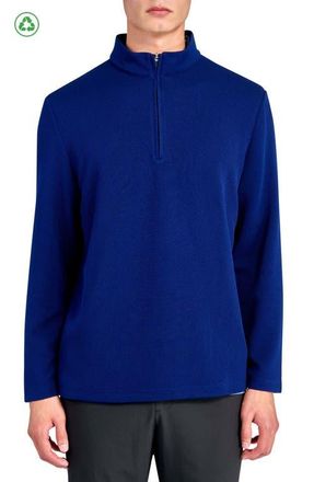 ConStruct Regular Fit Solid Waffle Knit Recycled Performance Quarter Zip in Navy at Nordstrom, Size Xx-Large