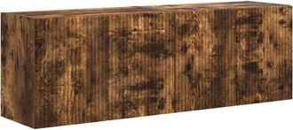 vidaXL TV Wall Cabinet Wall-mounted 2 pcs Smoked Oak 59.5 x 31 x 40 cm vidaXL