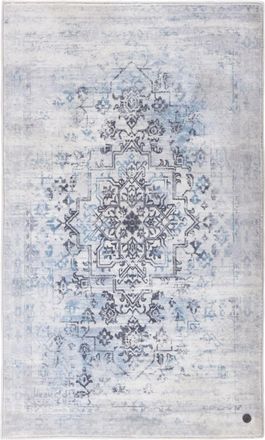 Tom Tailor Alfombra de baño vintage impresa a máquina azul 70x120 cm