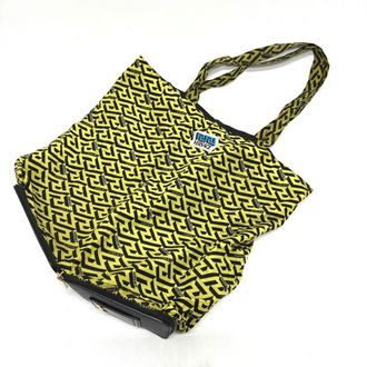 Versace Blue Cloth Tote Bag (Pre-Owned)