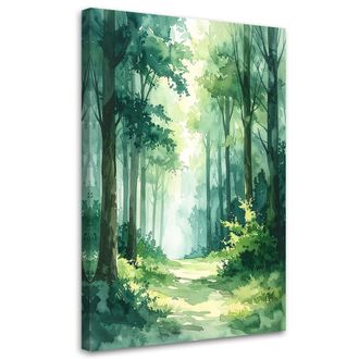 Feeby Impresi&oacute;n De Imagen, Bosque Verde Paisaje Natural De Estilo Boho Escandinavo, 80x120
