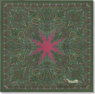 Etro Quadratisches Seidenfoulard mit Fantasiemuster Fedora