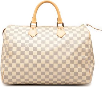 Louis Vuitton Pre-owned Womens Damier Azur Speedy 35 - Ivory Textile - One Size