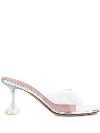 Amina Muaddi Lupita Glass Slipper 70 sandalen - Wit
