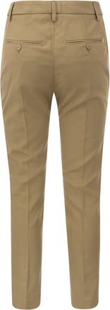 Dondup Womens Carmen - Slim Gabardine Lyocell Trousers - Tan - Size 26 (Waist)