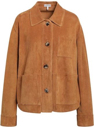 Loewe Werkjas - Dames - Zomerjassen - Bruin - M - Leer - Jassen