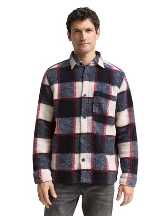 Tom Tailor Langarmhemd TOM TAILOR, Herren, Gr. XXL, N-Gr, blau big check, Web, Obermaterial: 100% Polyester. Futter: 100% Baumwolle, kariert, regular fit normal,
